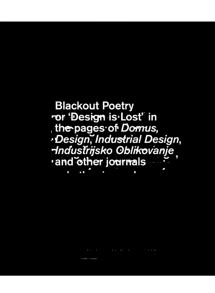 BLACKOUT POETRY VOLUME 1