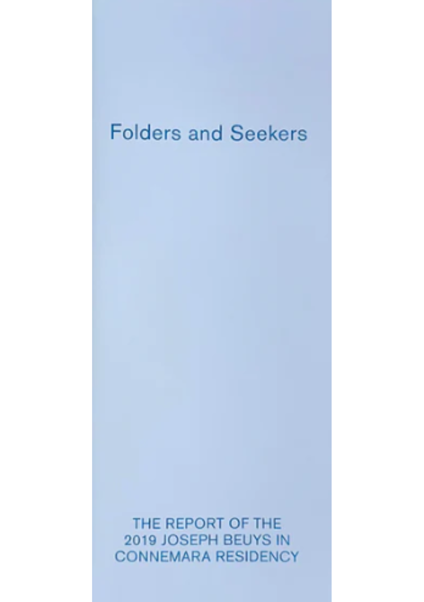 FOLDERS AND SEEKERS - JOSEPH BEUYS IN CONNEMARA by James Mansfield