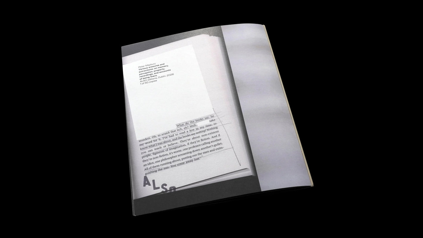 VARIOUS ERASURES AND EXTRACTIONS by Peter Maybury